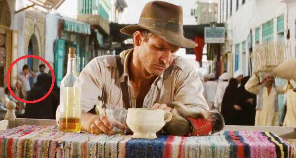 A bloke dressed in a T-shirt straight from 1981 can be spotted in Raiders Of The Lost Ark