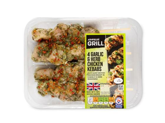 Aldi Garlic & Herb Chicken Kebab for only £3.99