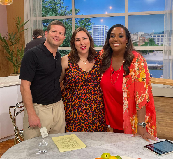 Michelle with This morning hosts Dermot O’Leary and Alison Hammond