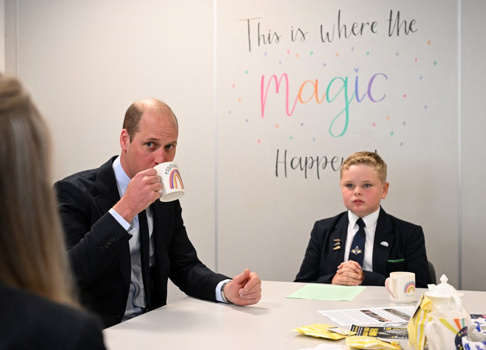 Prince William spoke and listened to talks with a group of boys aged 11 to 14