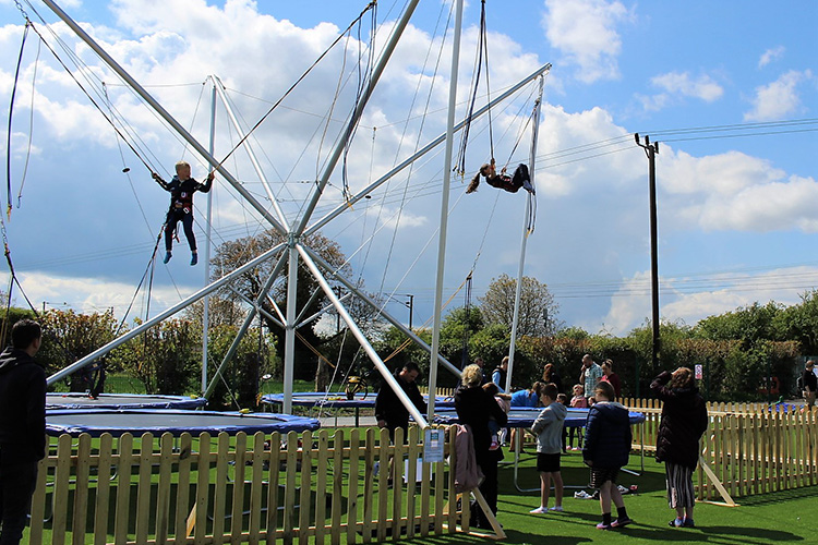 From May 25, 2024, there will also be bungee trampolines and go-karts at the farm shop to coincide with the May half-term