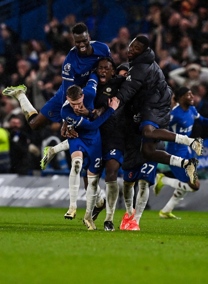 Palmer was mobbed by his team-mates after the record-breaking goal