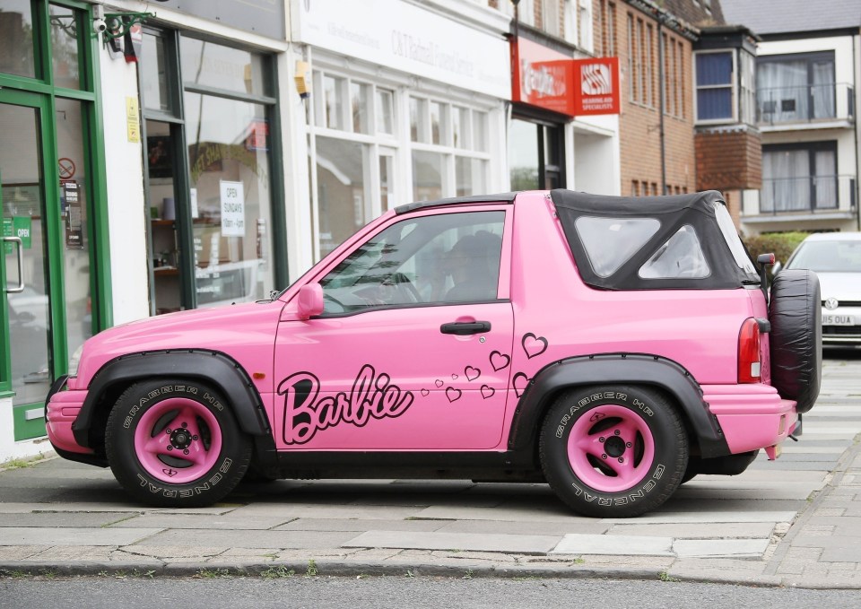 Her signature pink 4X4, you always know when Katie’s in town