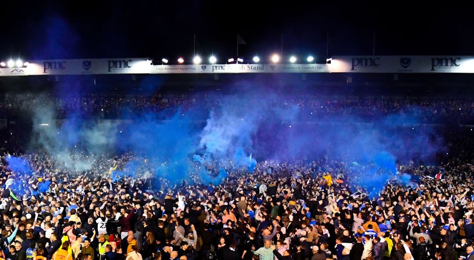 Portsmouth celebrated promotion back to the Championship earlier this month