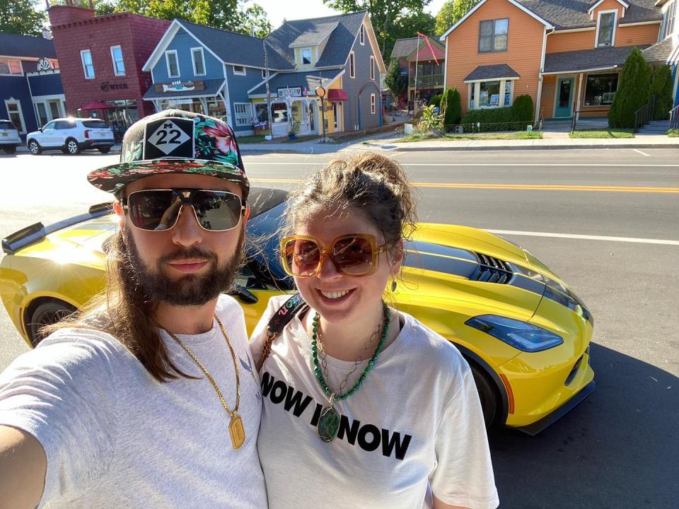 The couple, who charge up to thousands for their love workshops, are often seen riding flashy cars, like the one pictured