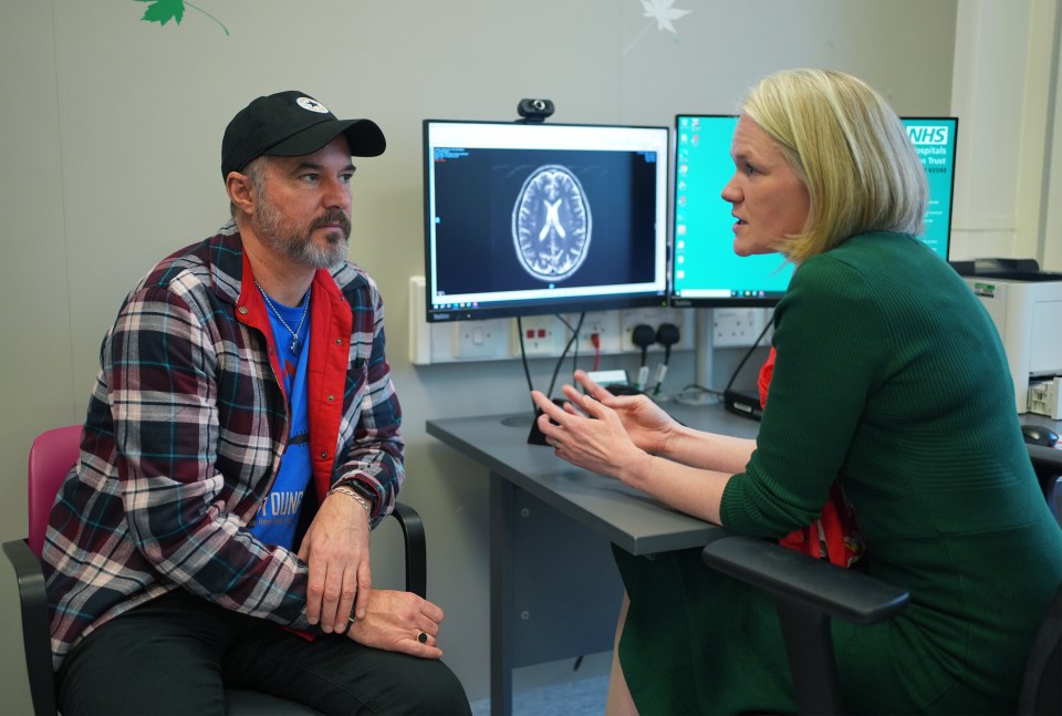 Dr Heather Shaw with Steve Young, one of people involved in the NHS trial