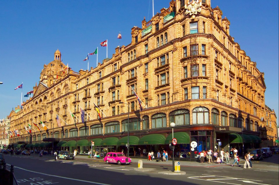 Harrods is in London's affluent Knightsbridge