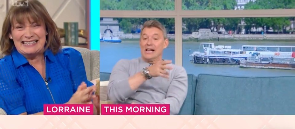 Lorraine and Ben were in hysterics as Cat jokingly left