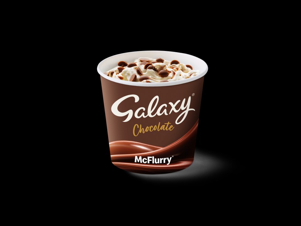 Fans with a sweet tooth can tuck into the Galaxy Chocolate McFlurry