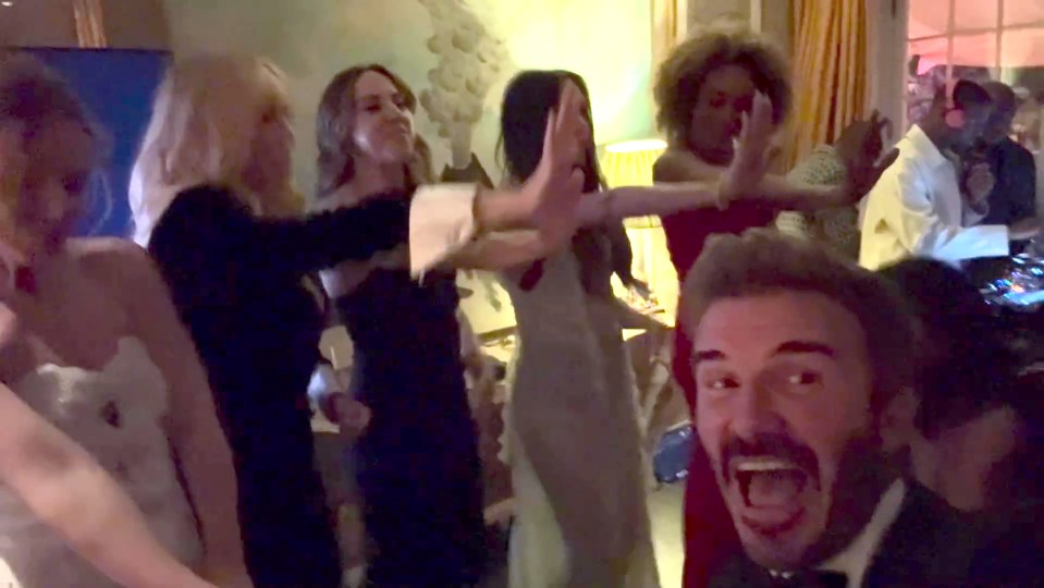 The Spice Girls performed a routine at Victoria’s birthday bash