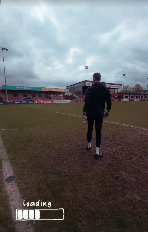 The goalkeeper has shared footage of himself back in training