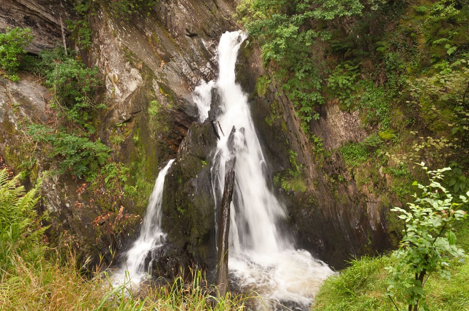 Countless streams and waterfalls trickle down into the Rheidol river