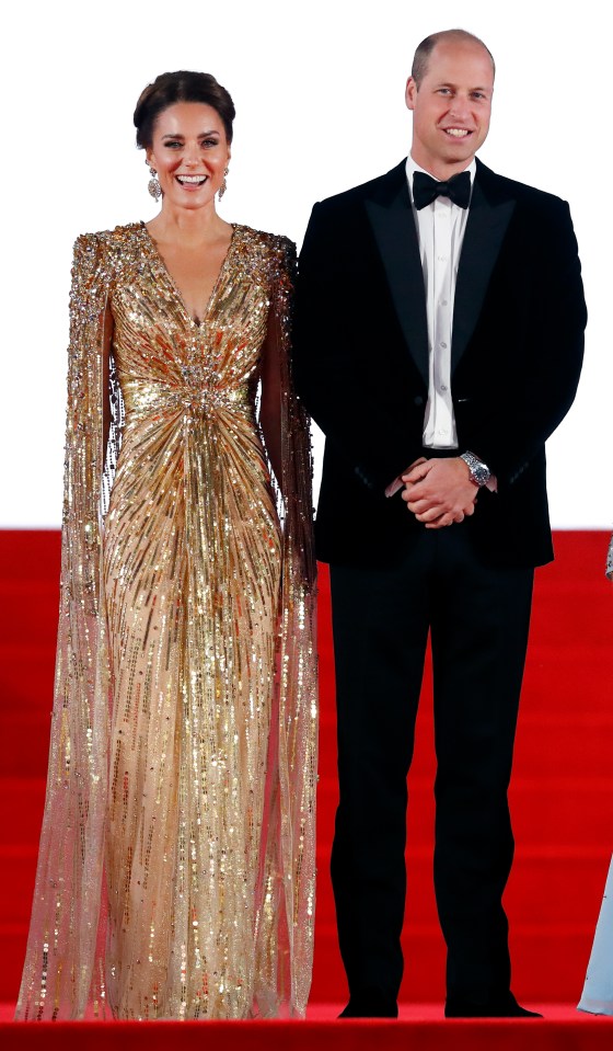 Katherine, Duchess of Cambridge and Prince William, Duke of Cambridge attend the “No Time To Die” World Premiere