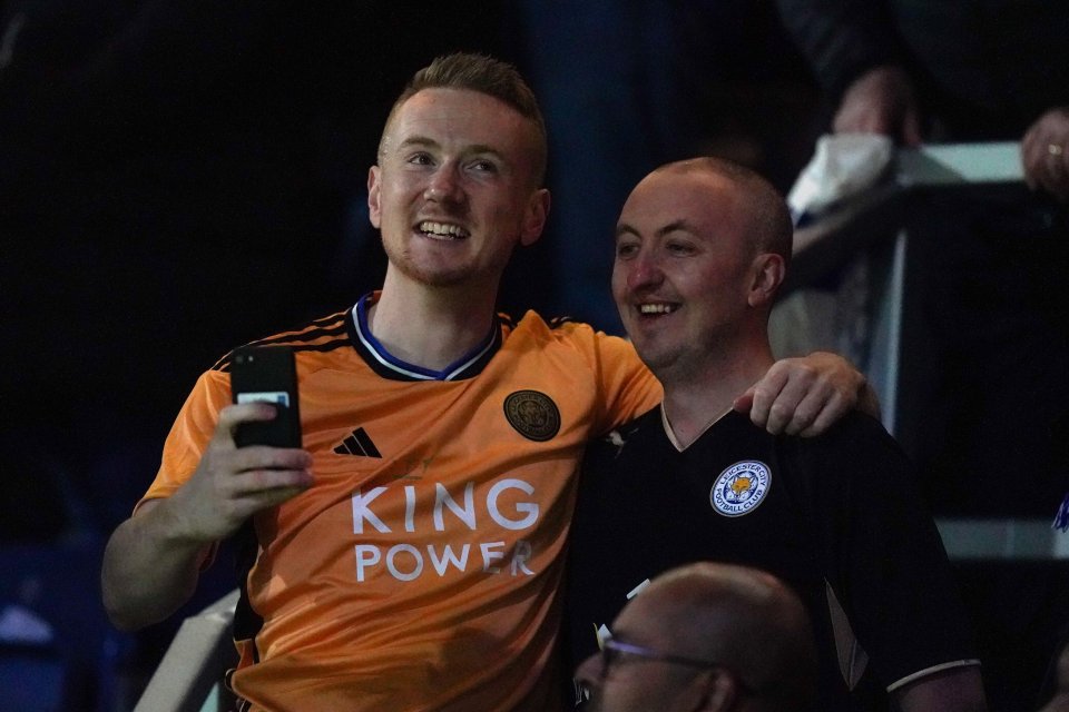 A couple of Foxes fans snuk into the ground to witness the match