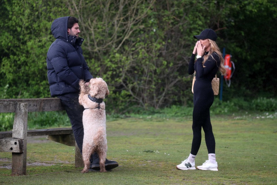 The ex-couple met in a park to hand over Oliver