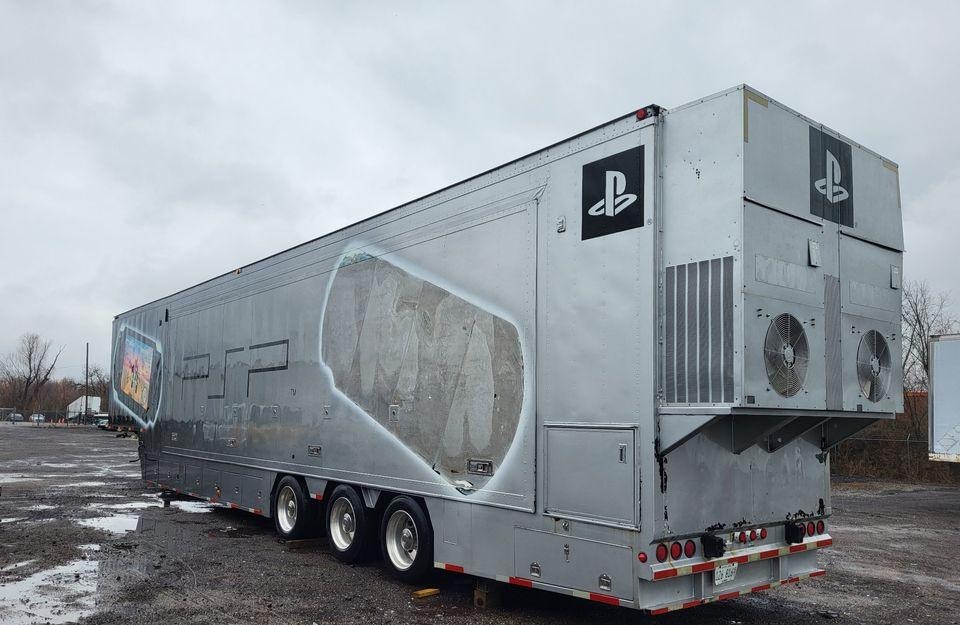 The truck still has all of the decals on the outside