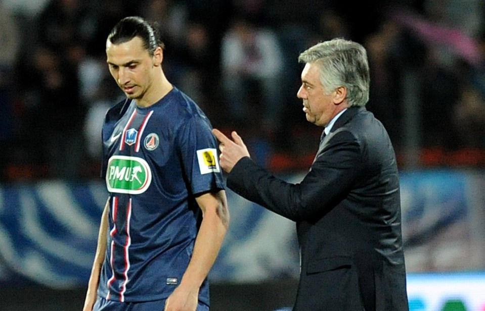 Clement claims Ancelotti kicked a box at Zlatan Ibrahimovic's head