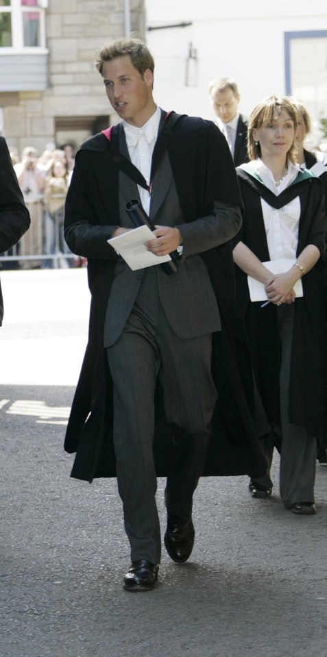 Prince William at his graduation ceremony