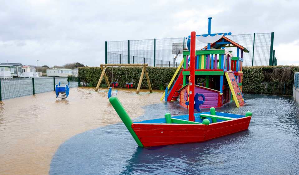 Bracklesham Caravan Park in West Sussex faced severe flooding