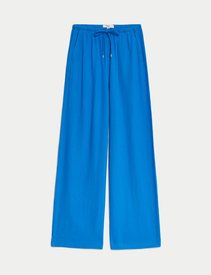 The £25 bottoms are designed in a breezy wide-leg shape, making them perfect for the warmer weather