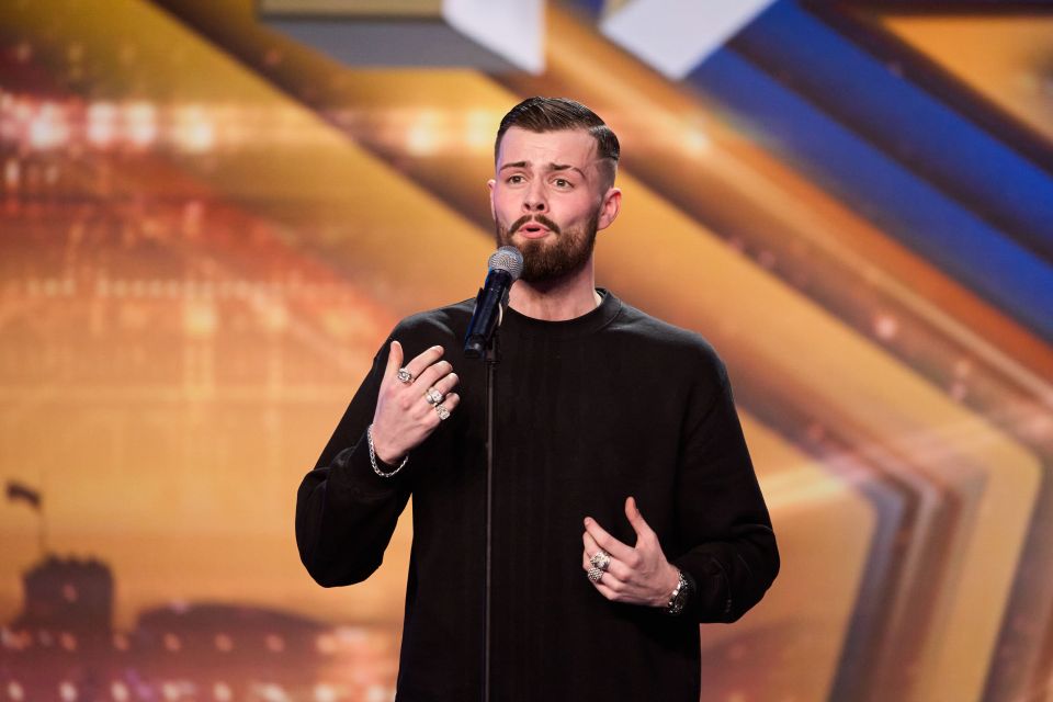 The security guard impressed the judges with his version of With You from the musical Ghost