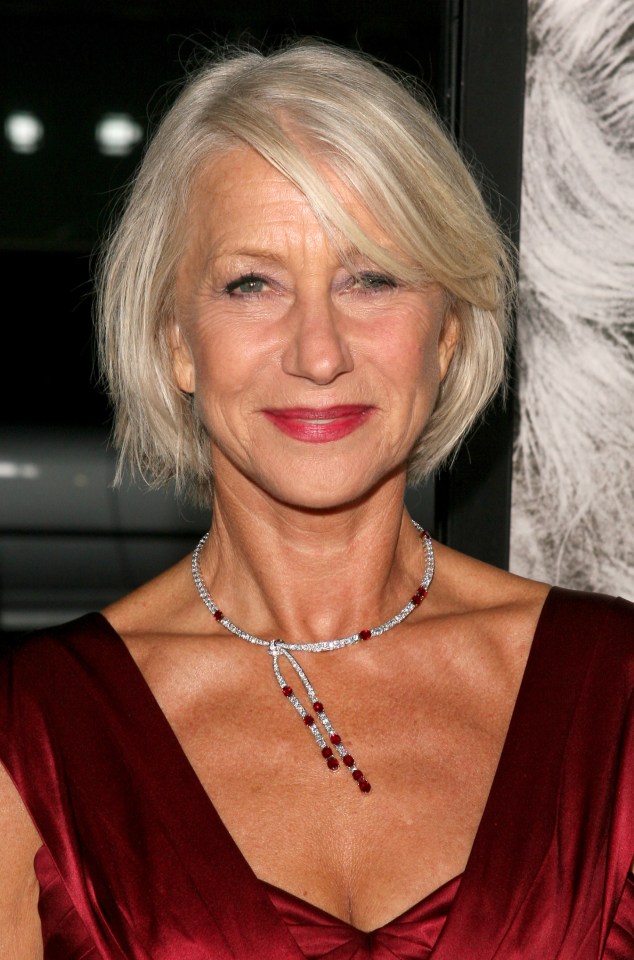 Helen Mirren's textured bob helps frame her face and add volume