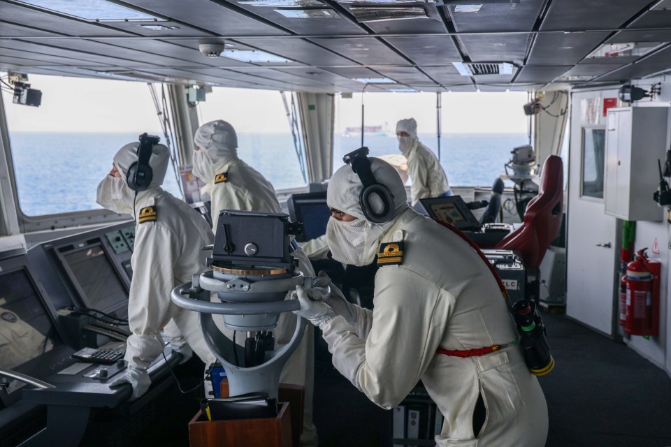 The crew of the British warship (pictured) who worked to shoot down the Houthi ballistic missile