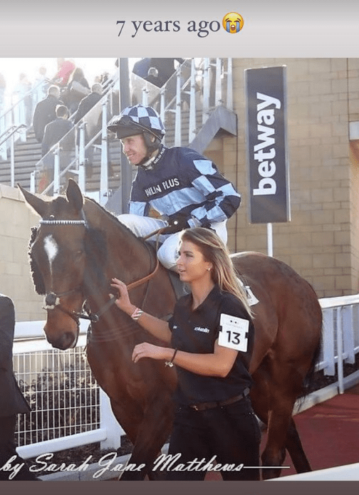 The Sky Sports host looks unrecognisable as a horse groom