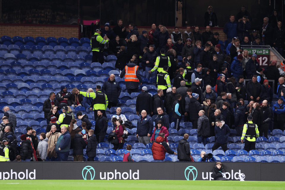 The Clarets were playing Wolves in the Premier League