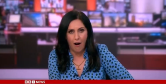 A BBC news presenter made a bird call during a live segment