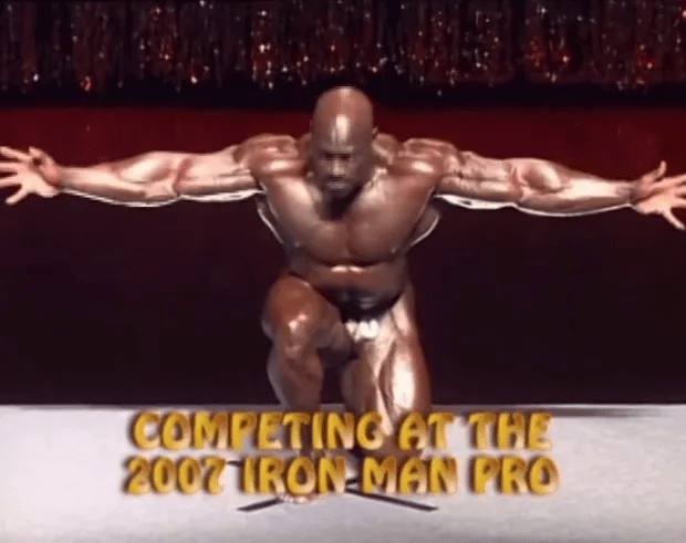 Eddie Abbew posing during the 2007 Iron Man Pro