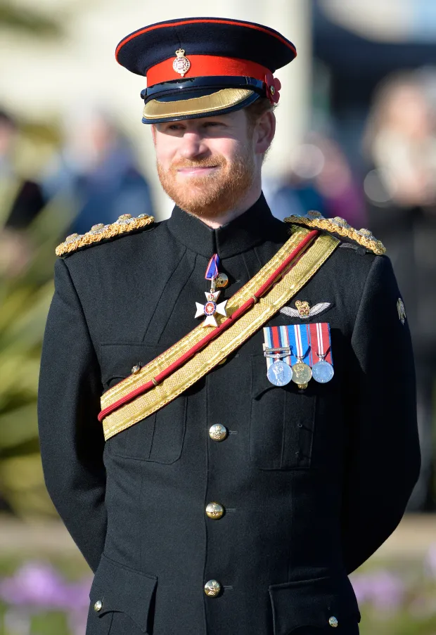 Harry in 2016, before he was stripped of his military titles