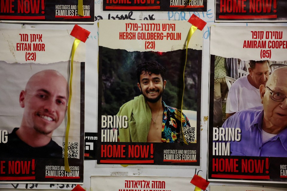 Posters of Hersh and all the other hostages can be seen across Israel as citizens call for the war to end