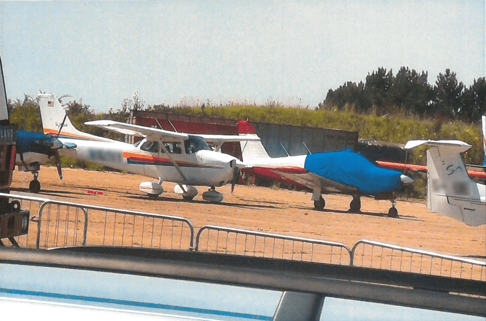 The private light aircraft used by Essex pilot David Green