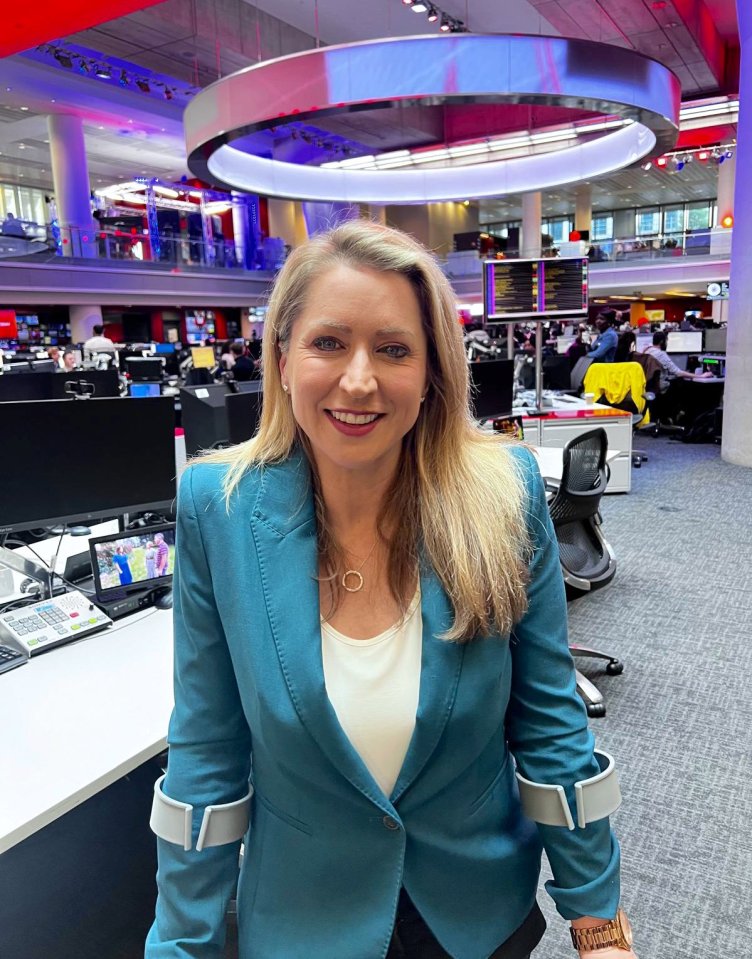 Posting from the Beeb newsroom, Karin appeared on crutches after her surgery