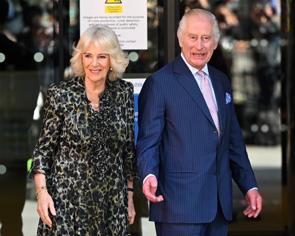 Queen Camilla smiled as she alongside Charles