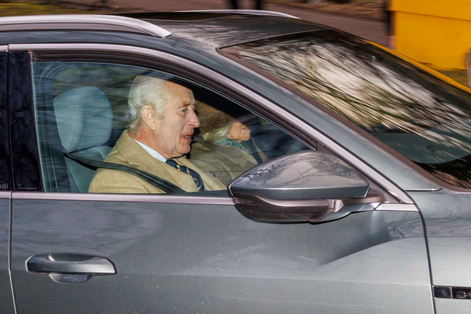 King Charles and The Queen arrived to attend Sunday Service at Crathie Church this morning