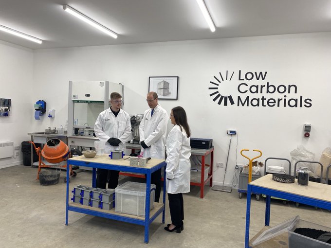 Lab technicians are showing how their concrete is made