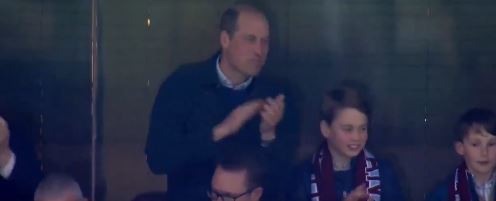 Prince William and Prince George have been cheering on Aston Villa