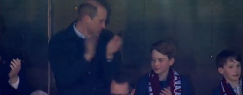 Prince William and 10-year-old George are avid Aston Villa fans