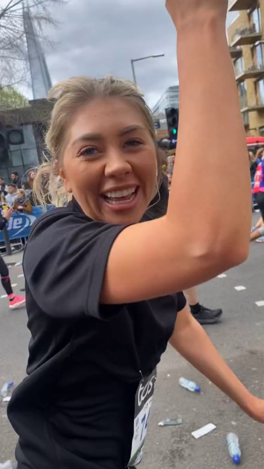 Paige took part in the London Marathon over the weekend