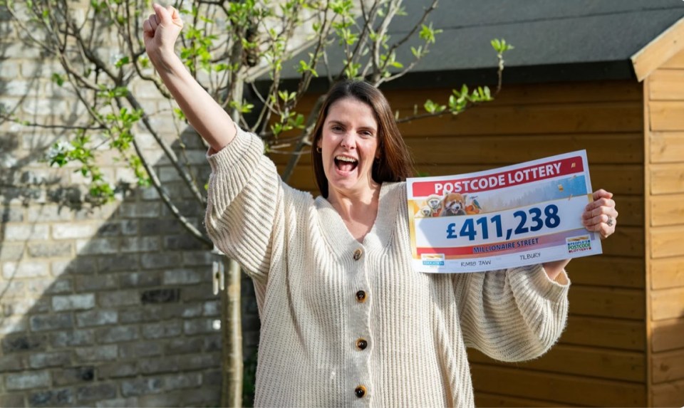 The 33-year-old was stunned after listening to her gut instinct saw her win £411,238