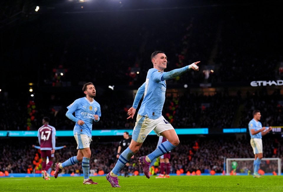 Phil Foden bagged a hat-trick against Aston Villa