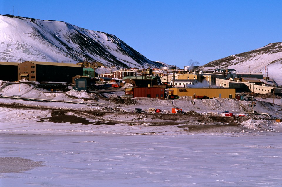 The US research base McMurdo Station on Antarctica