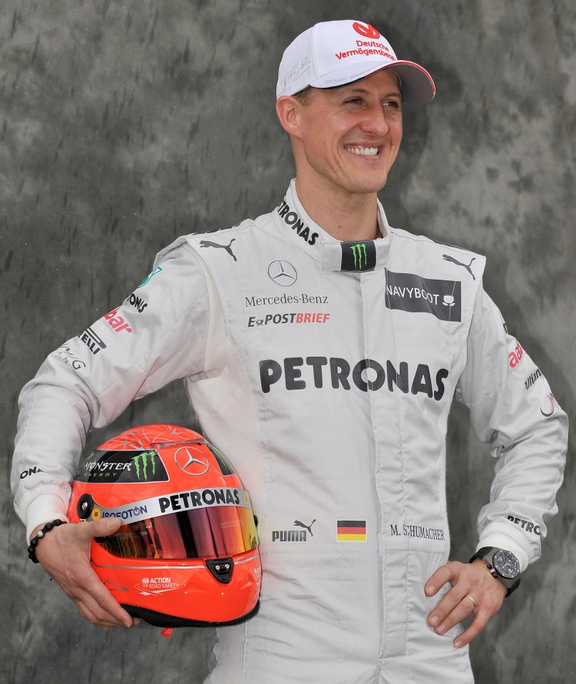 Schumacher poses for the official driver’s portrait ahead of Formula One’s Australian Grand Prix in Melbourne in 2012