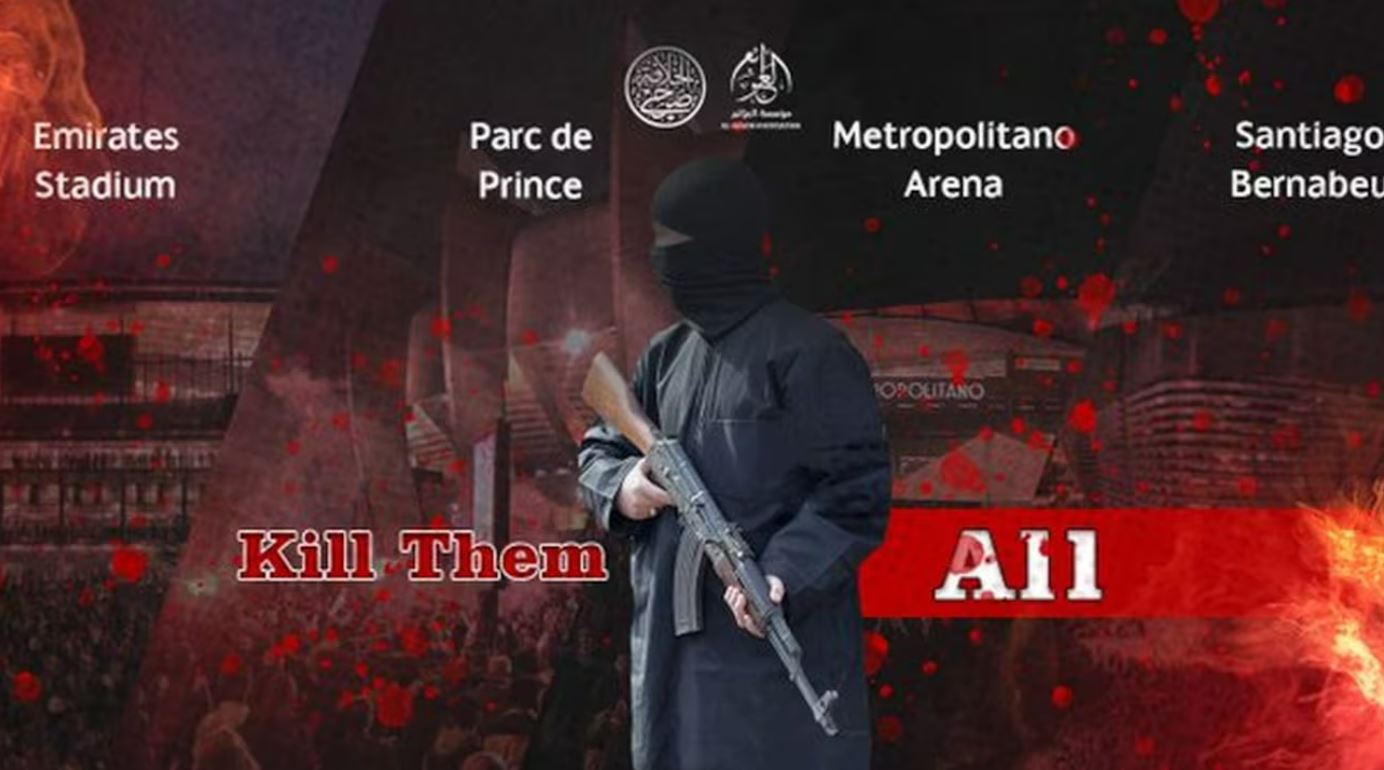 ISIS launched threats against four stadiums that hosted the first leg of the quarter-finals of the Champions League