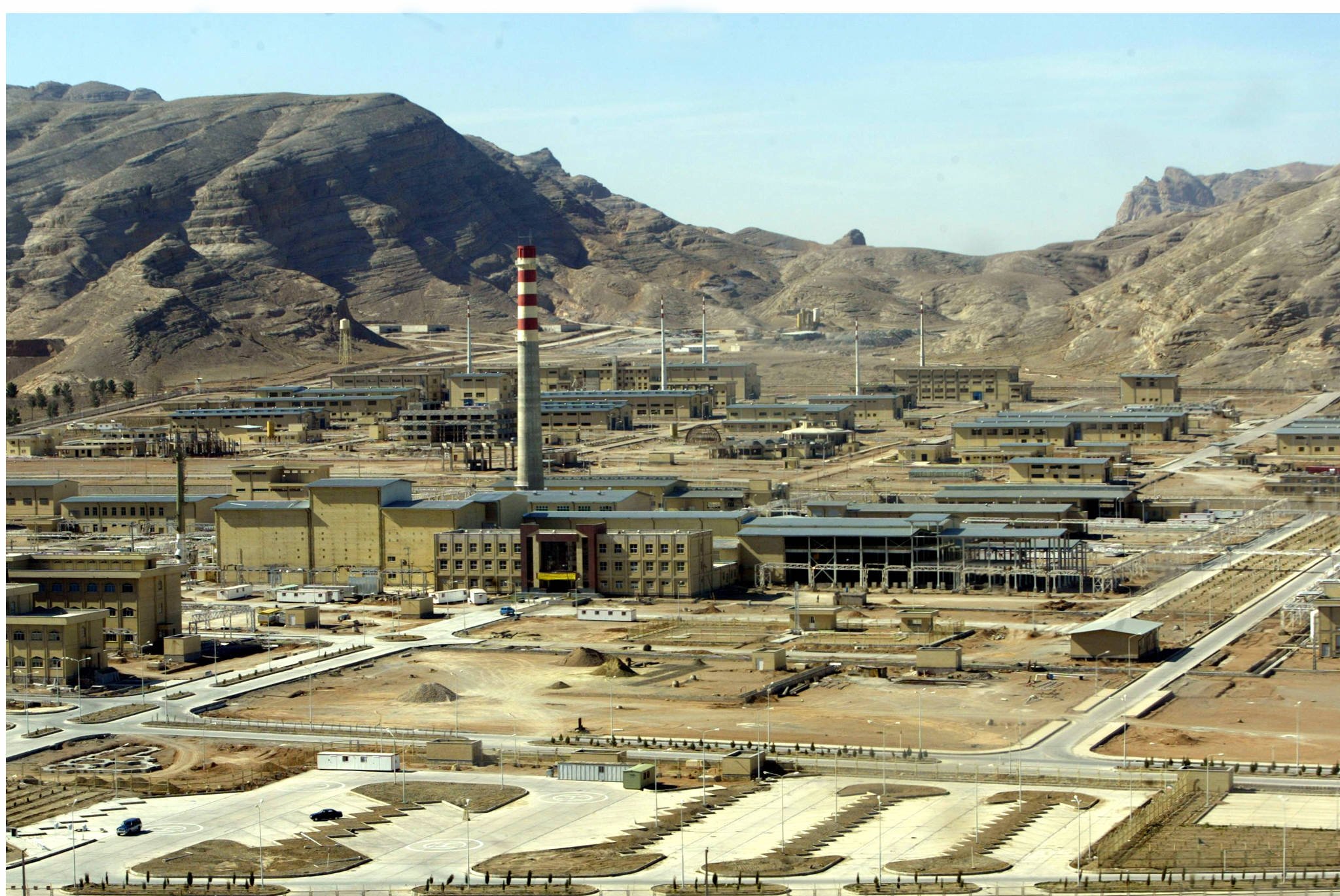 Iran has a spate of dangerous nuclear sites, some of which are hidden underground, pictured: Isfahan power plant