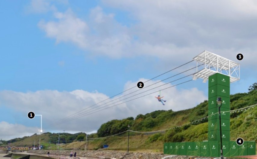 A new zipline is set to open on the seafront this summer too