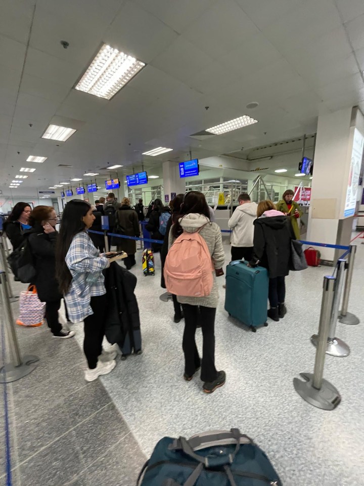 Passengers a Newcastle Airport were stranded due to a one metre 'pothole' on the runway