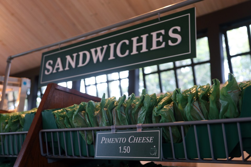 There's a clever reason for the unusual green packaging on Augusta National's sandwiches